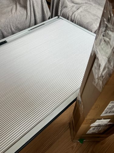 Customer photo review of Non-Drill Blackout Shades
