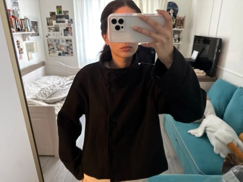Customer photo review of Clarissa Jacket with Stand Collar