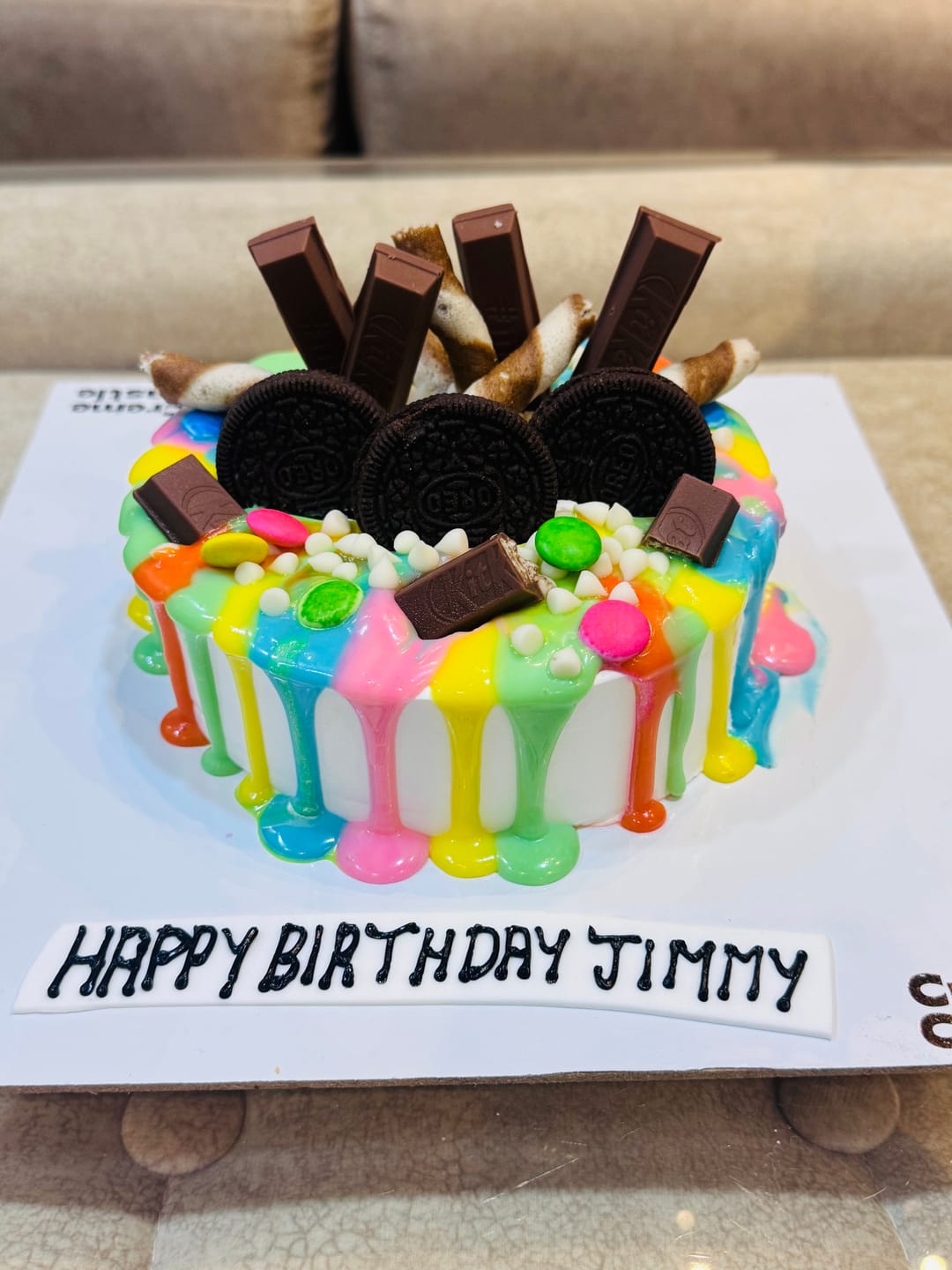 Customer photo review of Colorful Drip Cake