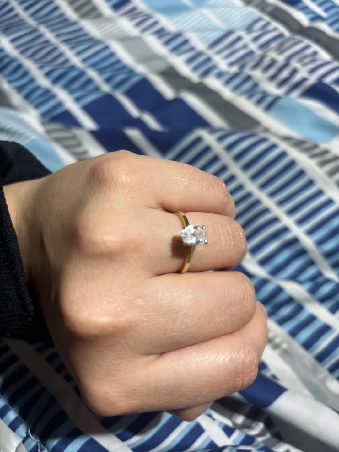 Customer photo review of Maribel Oval Zircon Ring