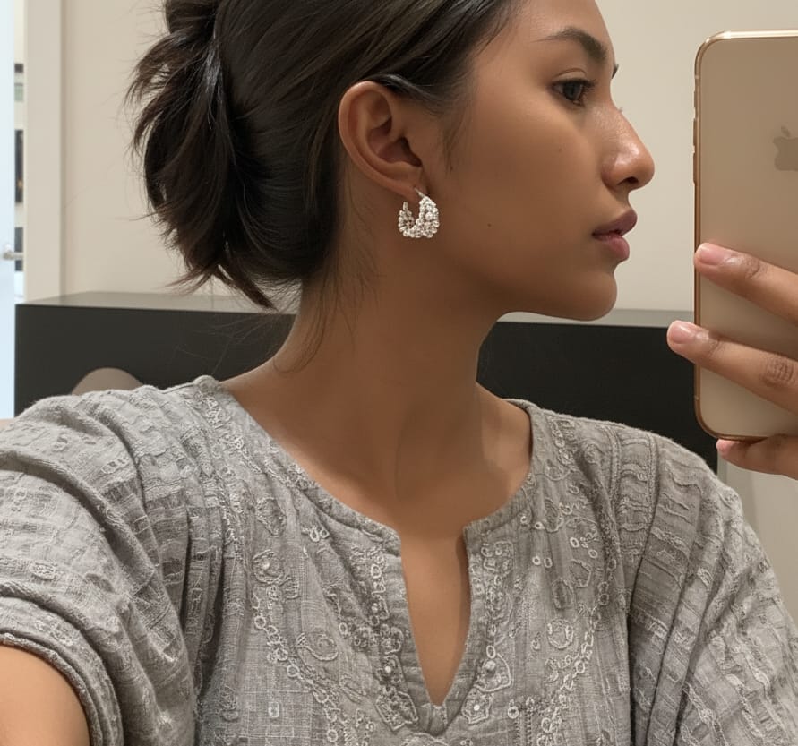 Customer photo review of Grape Cluster Earrings | Pair