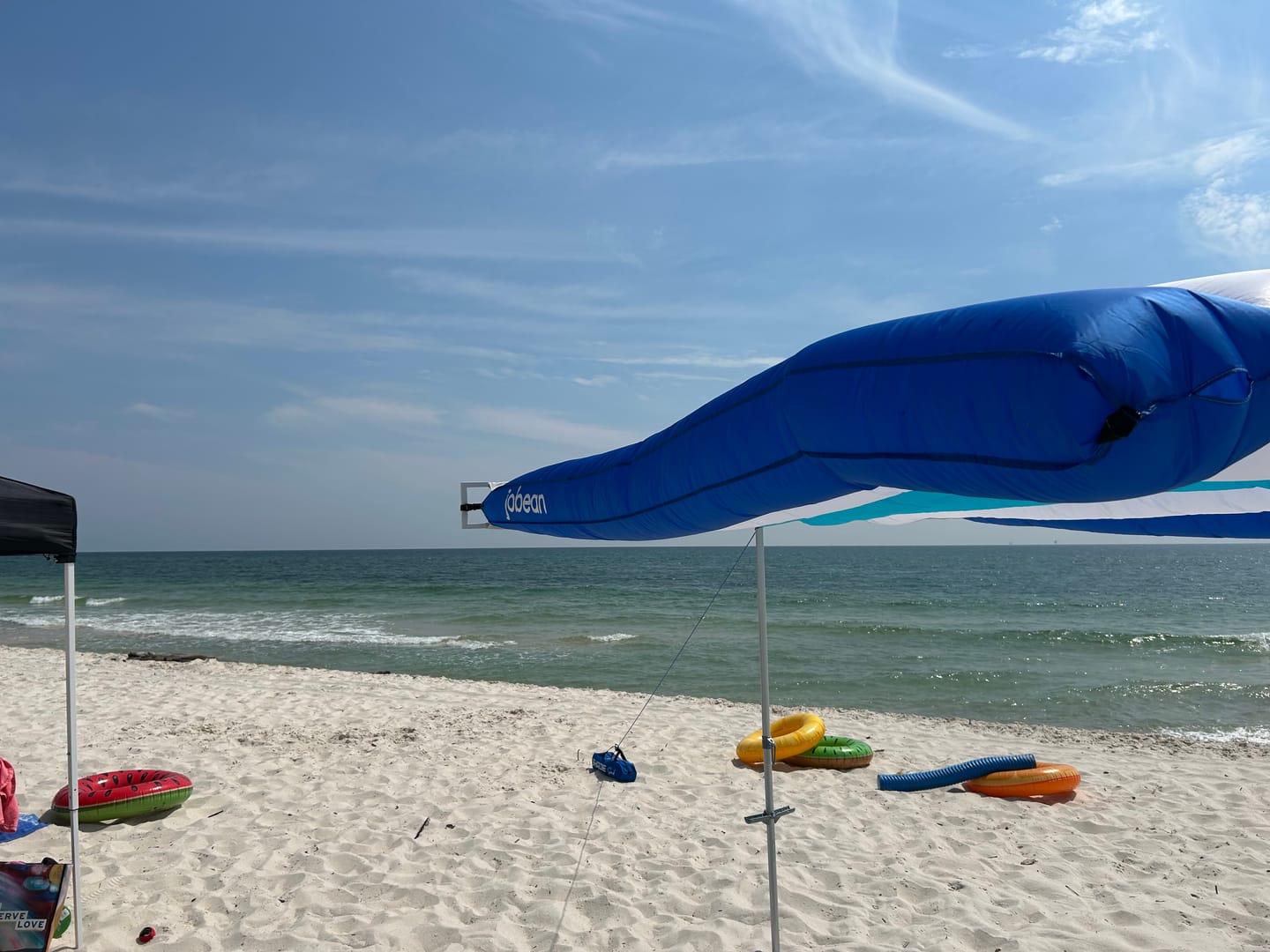 Customer photo review of ShadeSock - Wind-Inflating, Silent Beach Shade