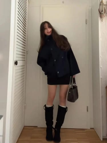 Customer photo review of Clarissa Jacket with Stand Collar