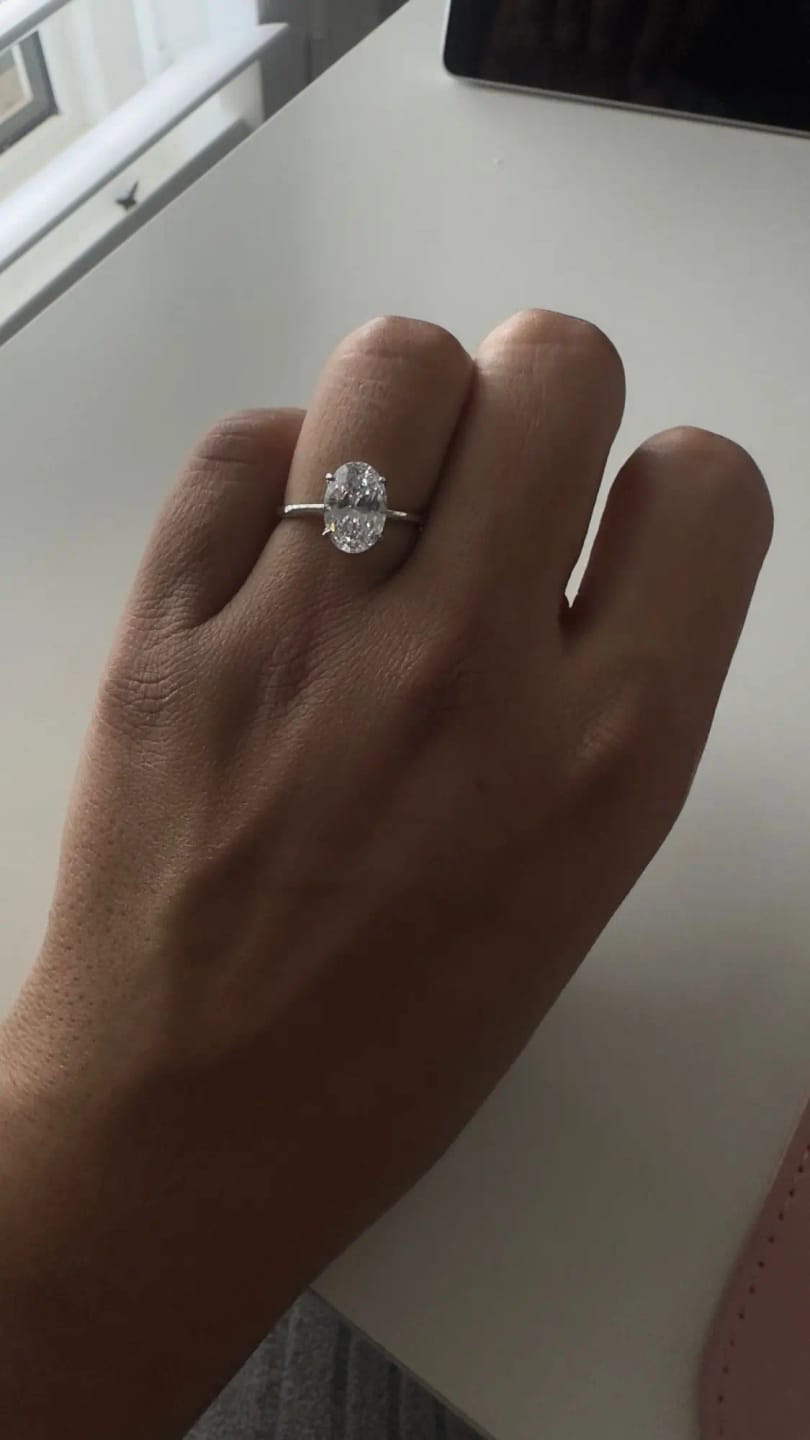 Customer photo review of Maribel Oval Zircon Ring