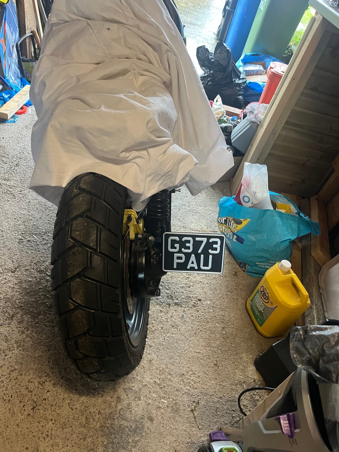Customer photo review of Classic Metal Pressed 7×5 Motorbike Number Plate