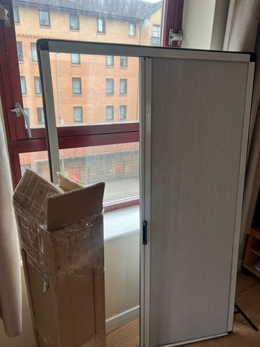 Customer photo review of Non-Drill Blackout Shades