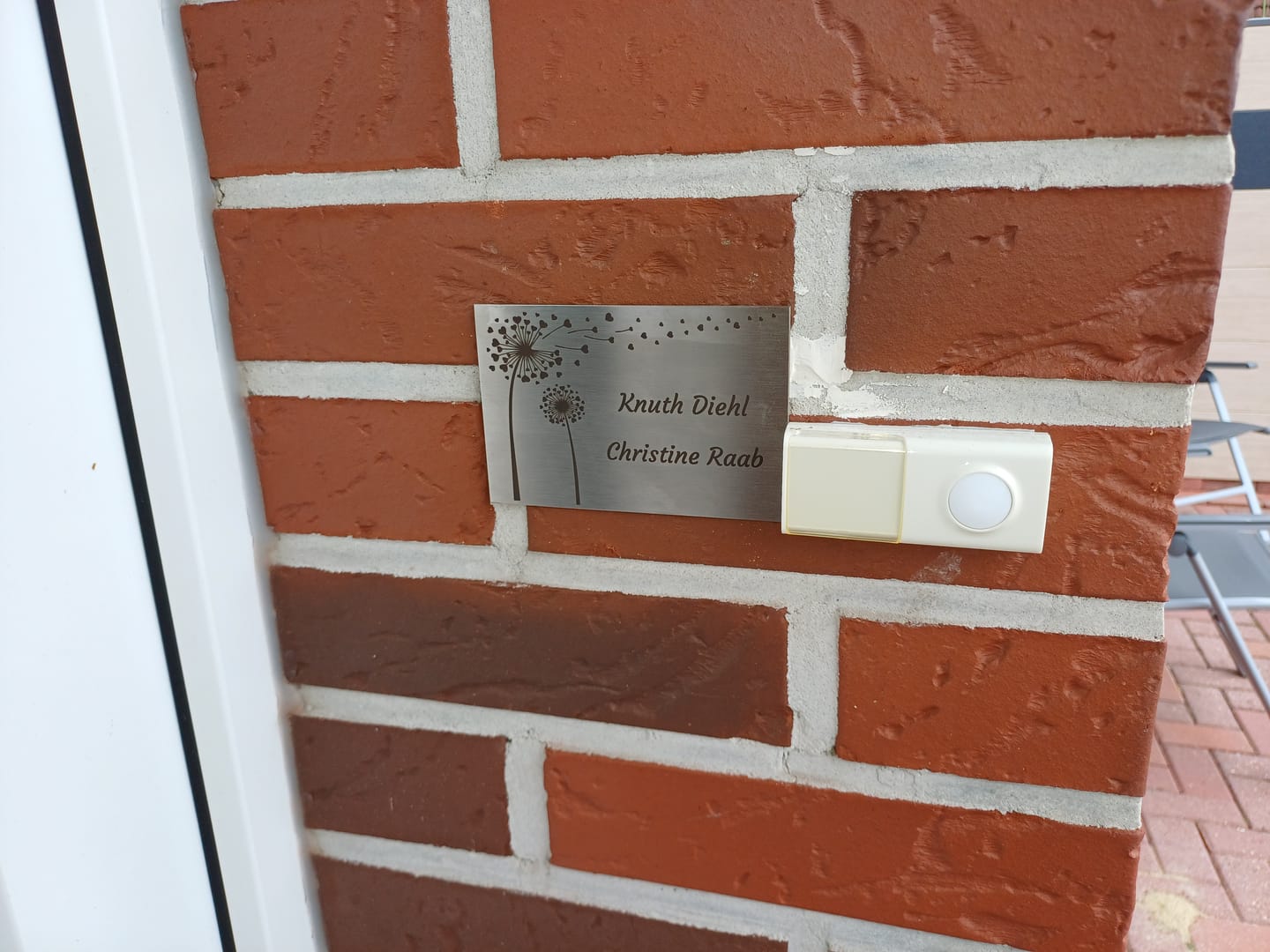 Customer photo review of Preis Zusatzoption Schildgröße und Befestigung