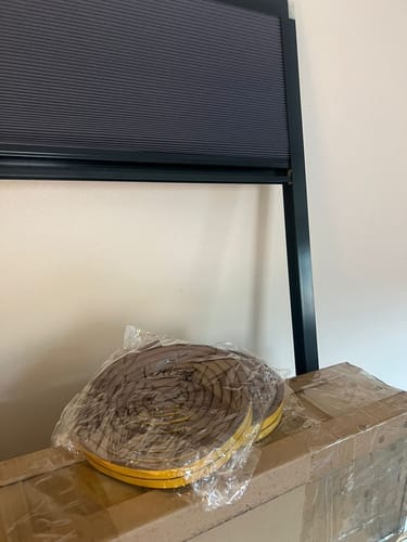 Customer photo review of Non-Drill Blackout Shades