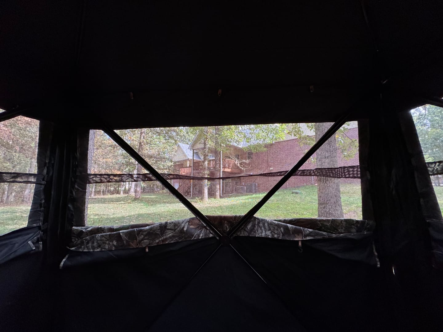 Customer photo review of OptiVue 360° Ultra-HD See-Through Hunting Blind with 90° Full-Access Door
