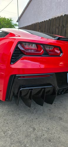 Customer photo review of Corvette C7 Add On Rear Bumper Diffuser