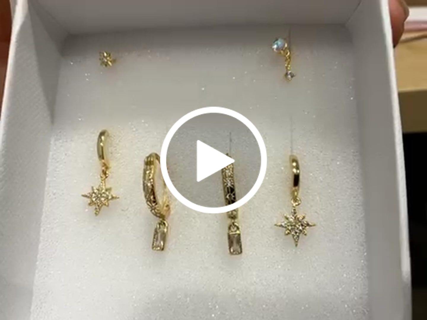 Customer video review of Celestial Earring Stack Set