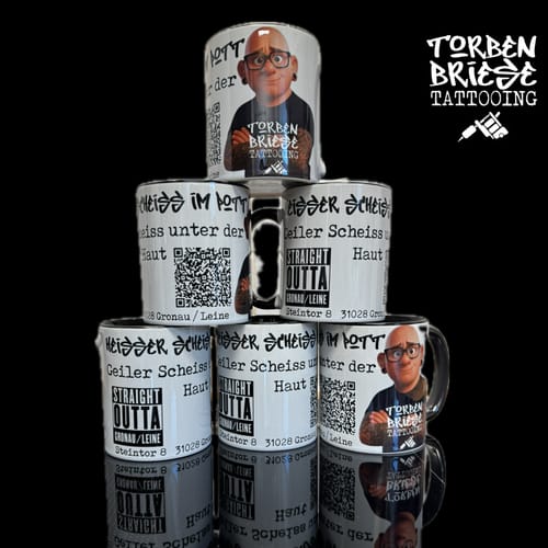 Customer photo review of TassenExpress - Becher Keramik Tasse mit Logo bedruckt 325ml Firmenlogo