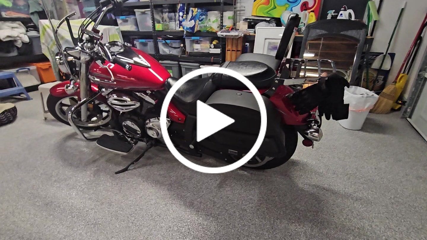 Customer video review of 28L - Pantheon Medium Hard Mount Yamaha V Star 950 Leather Motorcycle Saddlebags