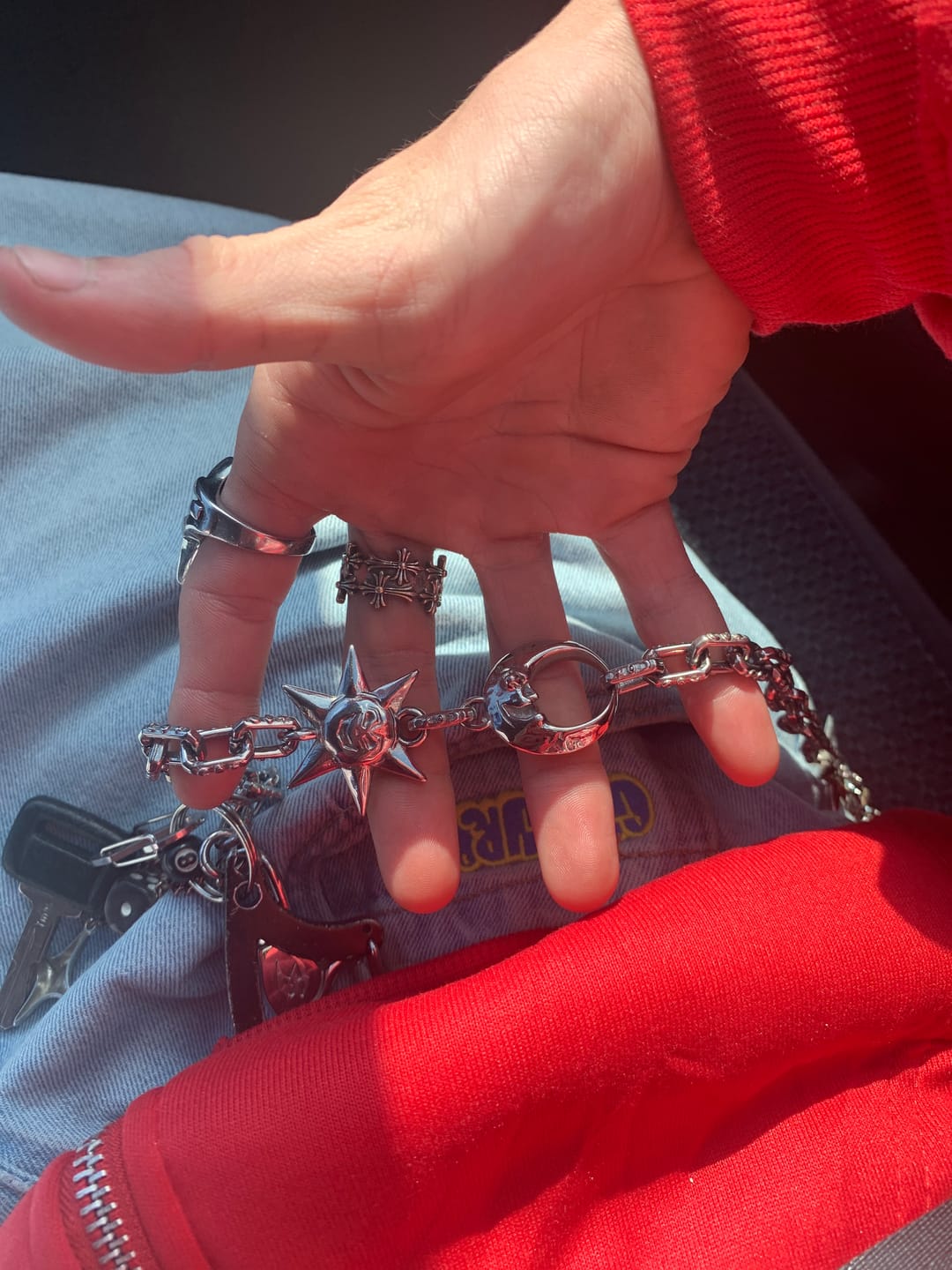 Customer photo review of ASTROLOGY WALLET CHAIN