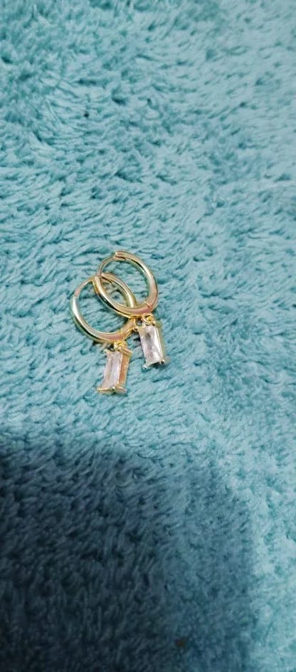 Customer photo review of Maris Hoop Earrings