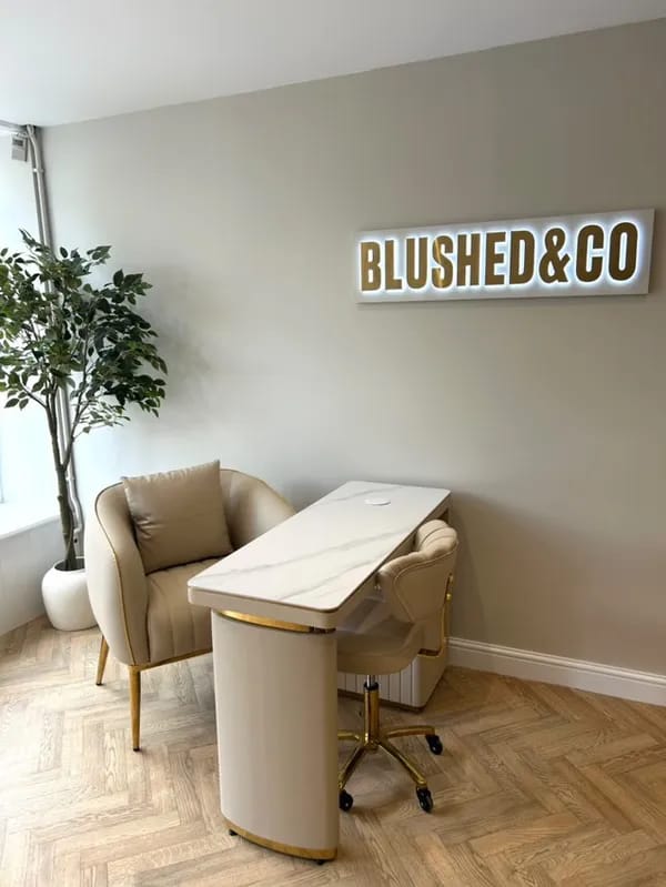 Customer photo review of Acrylic Backlit Business Signs