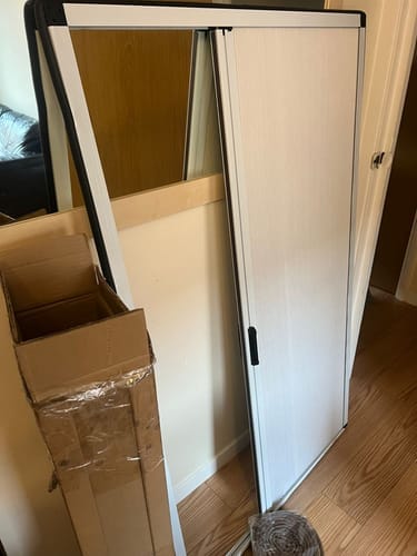 Customer photo review of Non-Drill Blackout Shades