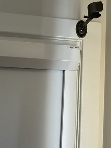 Customer photo review of Non-Drill Blackout Shades