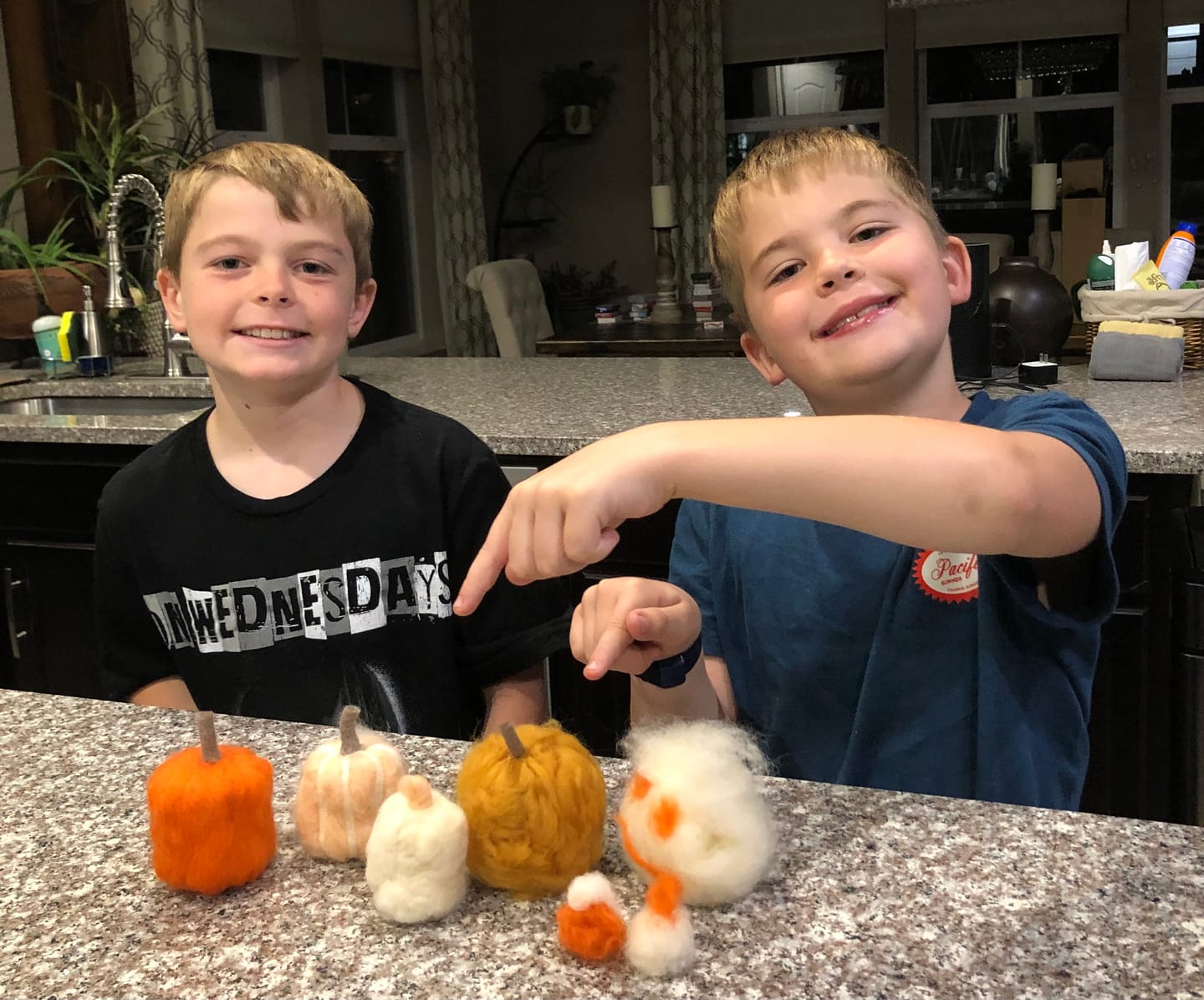 Customer photo review of Pumpkin Trio Mini Needle Felting Kit