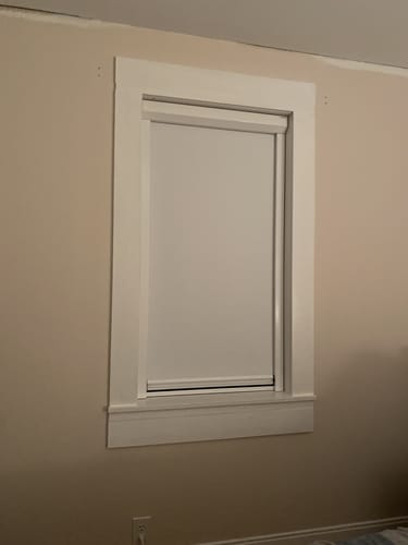 Customer photo review of Non-Drill Blackout Shades
