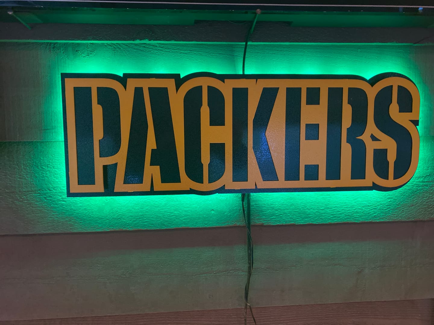 Customer photo review of Green Bay Packers "PACKERS" 3D Vintage Metal Wall Art