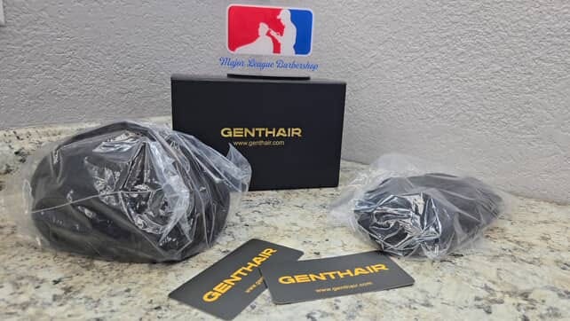 Customer photo review of Men Hair System Extra Light Density V-loop 0.03mm Ultra-thin skin base Sage|No-shine under Lights, Blends Well with Your Skin