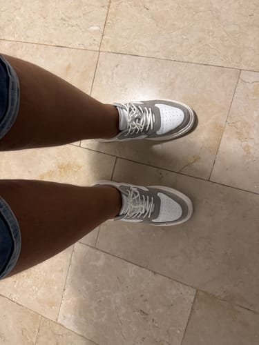 Customer photo review of ELEVATESHOES WHITE CASUAL