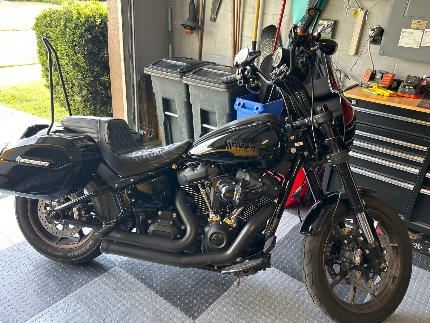 Customer photo review of Iron Born Blade 25" Sissy Bar for Harley Softail Low Rider S FXLRS Matte Black