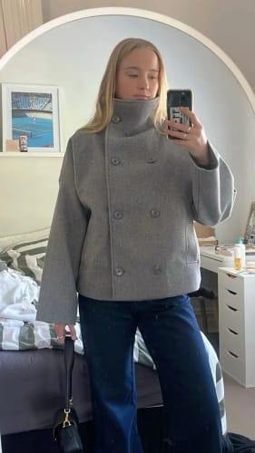 Customer photo review of Clarissa Jacket with Stand Collar
