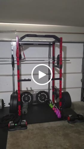 Customer video review of EVOLPOW P2A Brute All-in-One Power Rack Home Gym - For Beginner