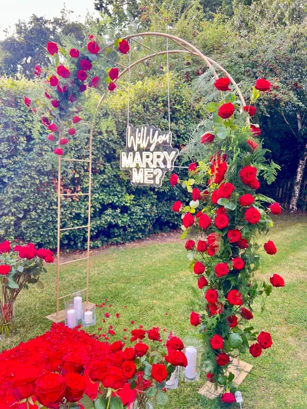 Customer photo review of Will You Marry Me light Sign | Wedding Decor | Wedding Lights
