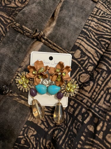 Customer photo review of GardenMuse Drop Earrings