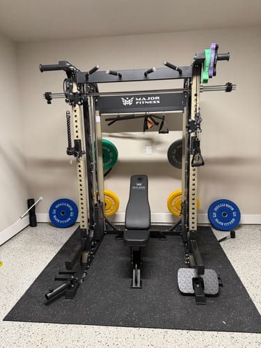 Customer photo review of Major Fitness B52 All-In-One Home Gym Smith Machine