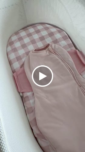 Customer video review of Small Bassinet Waterproof Sheet - Pink Gingham