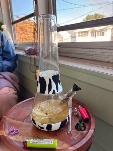 Customer photo review of The Bong Cover - Cow