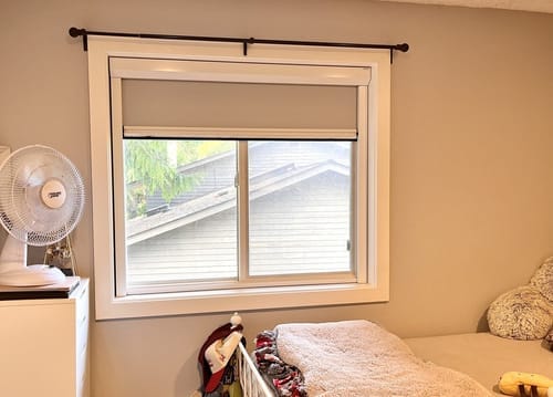 Customer photo review of Non-Drill Blackout Shades