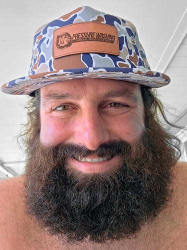 Customer photo review of Custom Leather Patch 5-Panel Rope Hat - Blank Rope Hats
