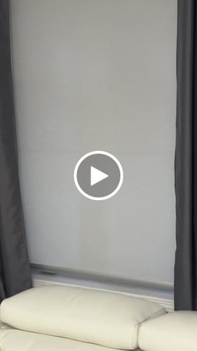 Customer video review of SmartWings Motorized Light Filtering Roller Shades 70% Blackout Safari