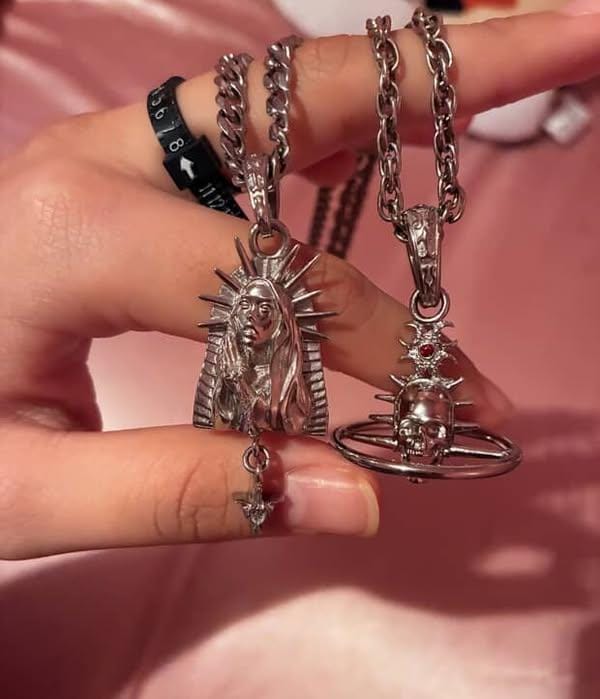 Customer photo review of VIRGIN MARY PENDANT