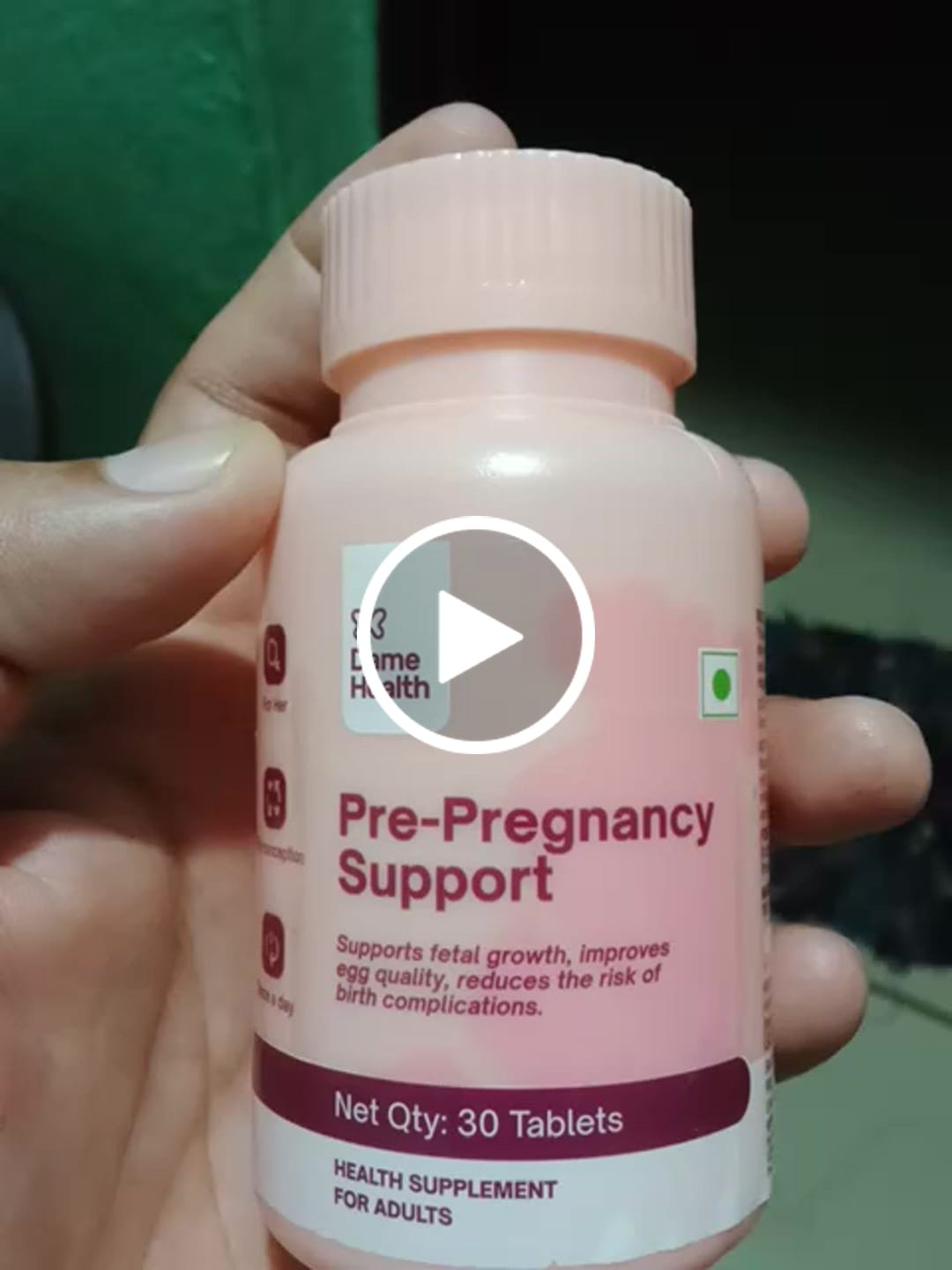 Customer video review of Pre-Pregnancy Support I Women’s Pre-Pregnancy Multivitamin