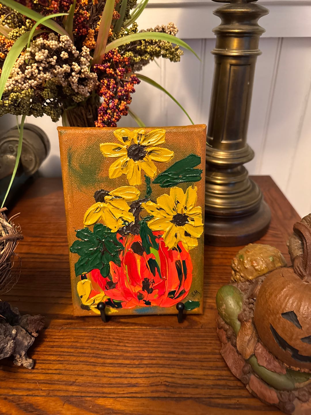 Customer photo review of Phthalo Green 16 oz | Thick & Creamy Acrylic Paints for Artists | DabblePaints™
