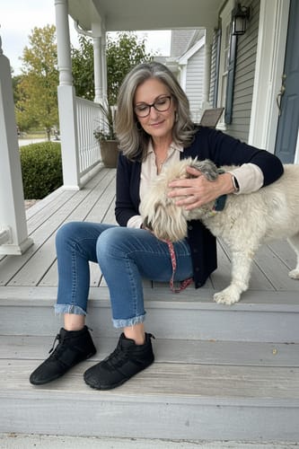 Customer photo review of Vindra Flex - Non-slip & Universal Winter Barefoot Shoe (Water-resistant)