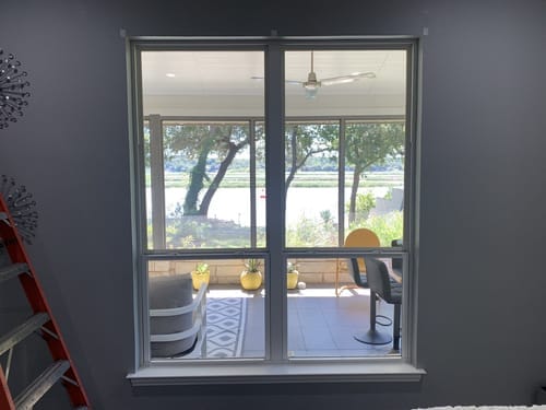 Customer photo review of Non-Drill Blackout Shades