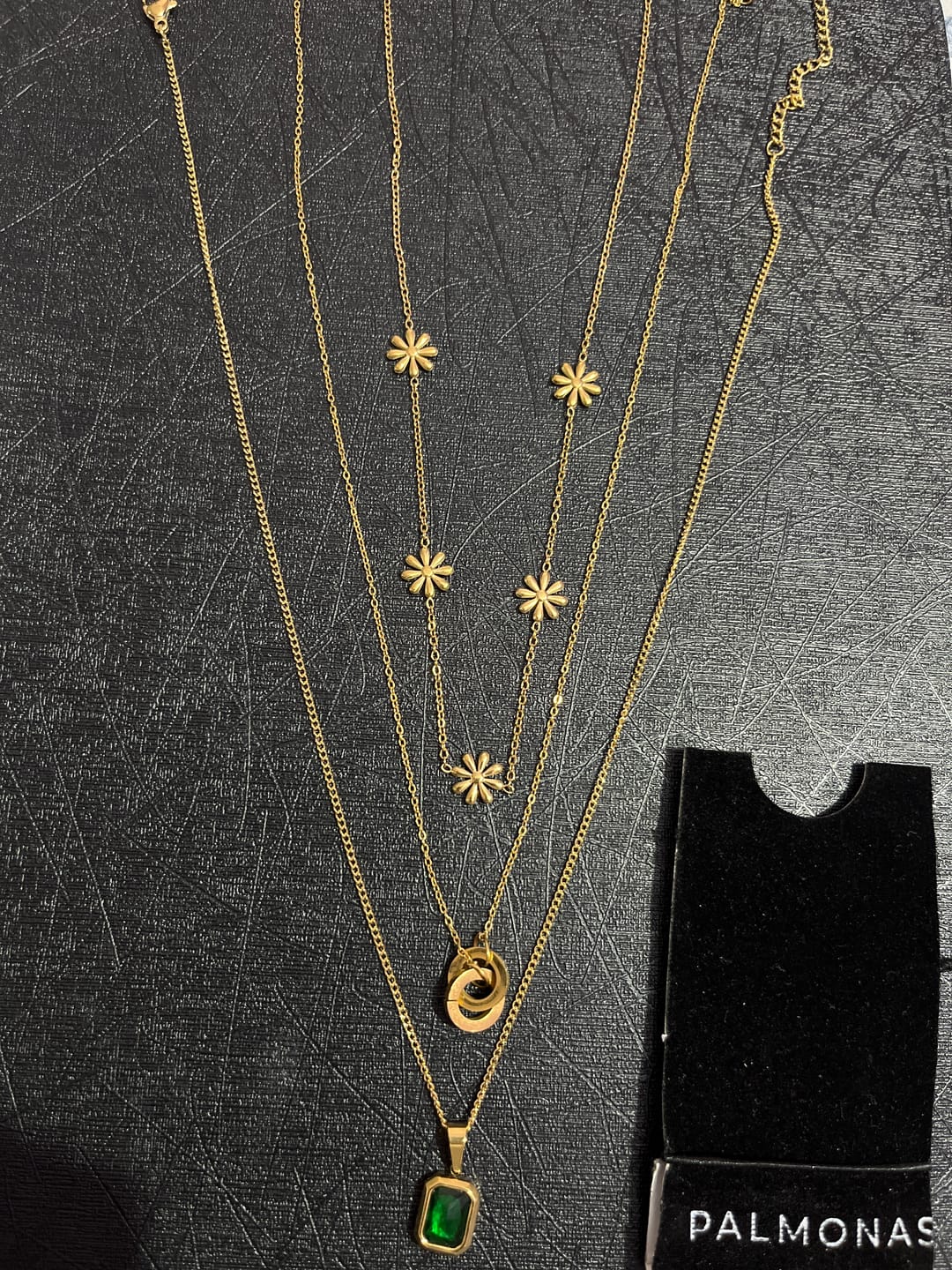 Customer photo review of Linked Circles Harmony Necklace