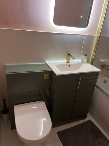 Customer photo review of RYKER - Brushed Brass Mono Basin Mixer Tap Inc P/B Waste