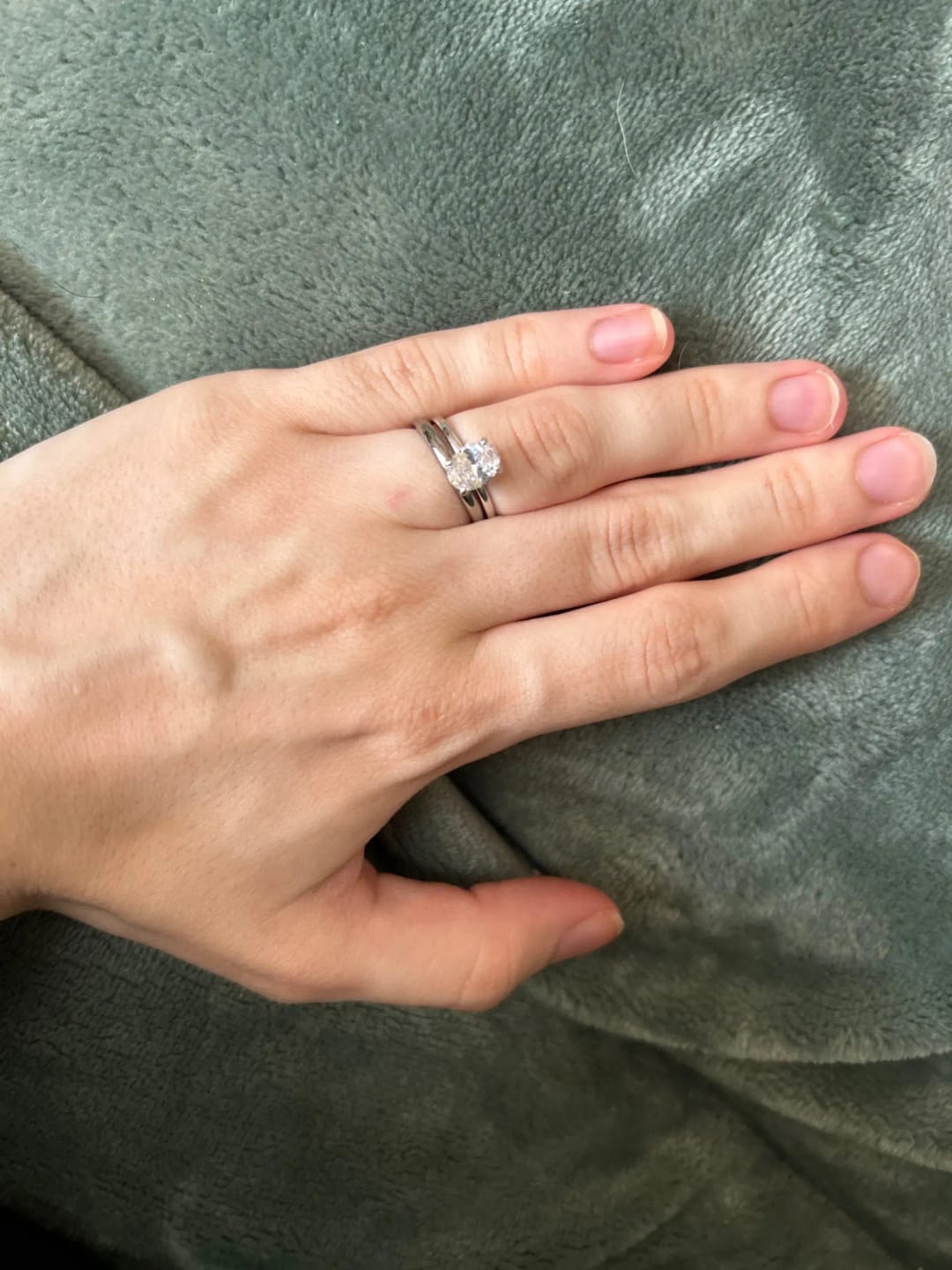 Customer photo review of Maribel Oval Zircon Ring