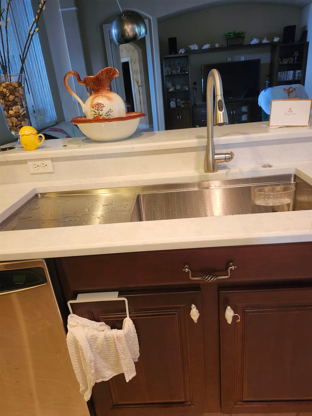 Customer photo review of 47" Undermount Drainboard Workstation Sink – 16 Gauge Stainless Steel Single Bowl – 8" Deep – Reversible – Seamless Drain (5LPS27c-8)