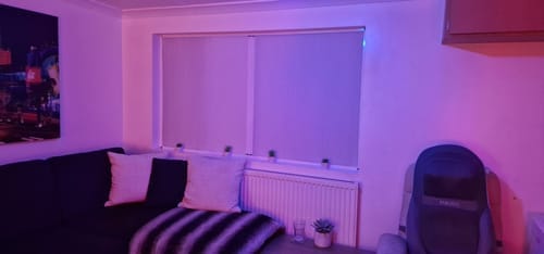 Customer photo review of Non-Drill Blackout Shades