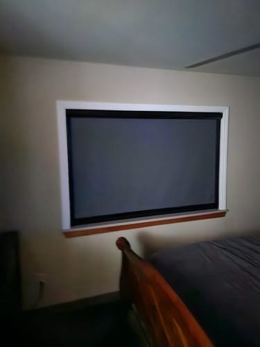 Customer photo review of Non-Drill Blackout Shades