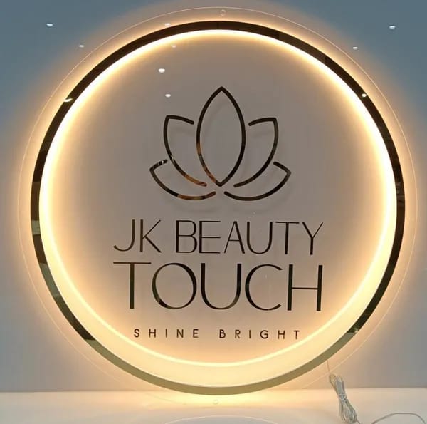 Customer photo review of Acrylic Backlit Business Signs